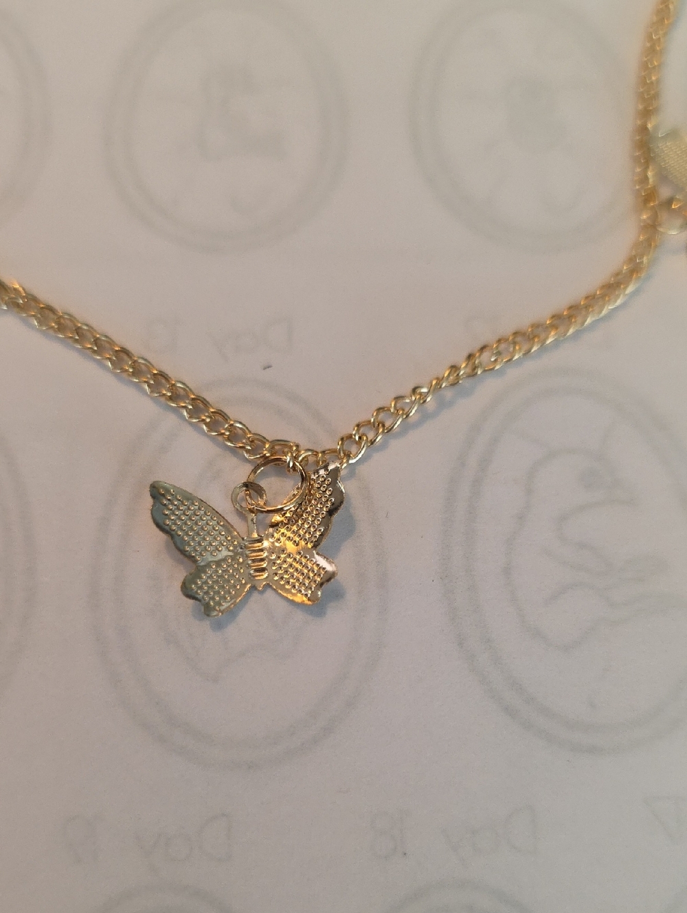Gold Butterfly Charm Necklace for Women - Picture 2 of 7